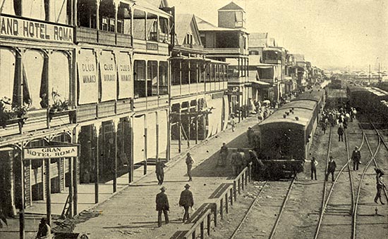 Front Street in Colon before the 1885 Fire