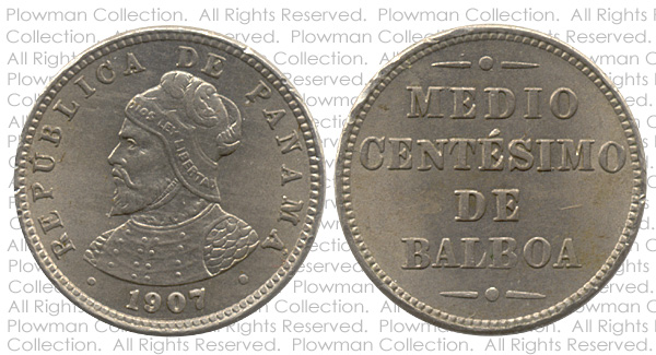 Example of a Medio Centésimo Coin in AU-55