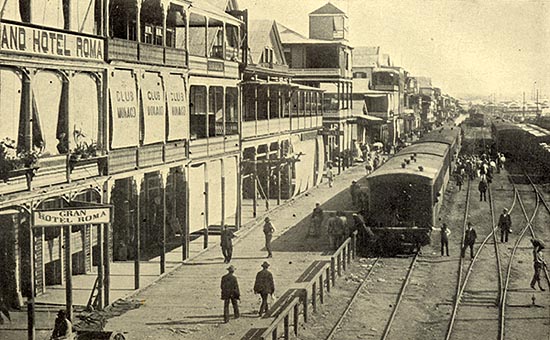 Front Street in Colon before the 1885 Fire