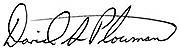 David Plowman signature
