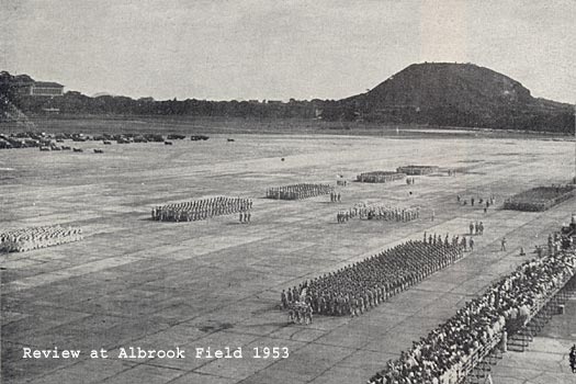 33rd Infantry contingent passing in Review at Albrook Field