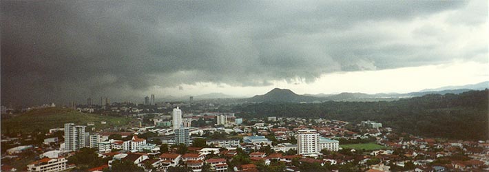 Rain Coming Down on Panama City