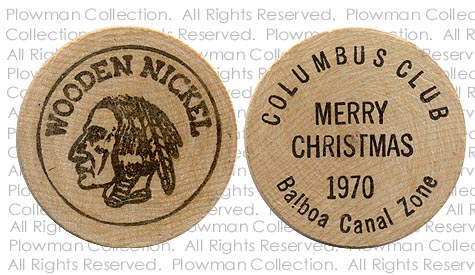 1973 Mundelein IL Coin Club Wooden Nickel Token Illinois 